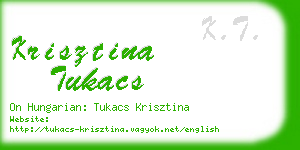 krisztina tukacs business card